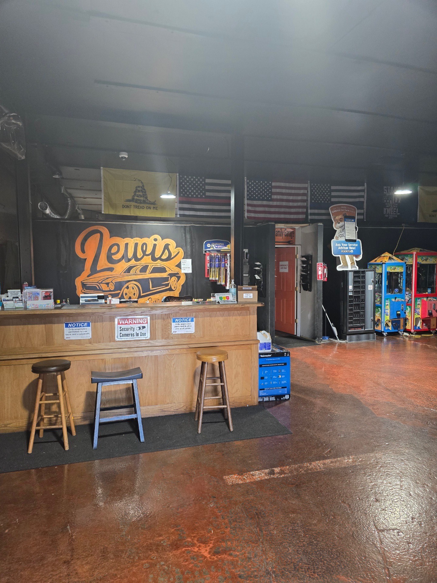Lewis Family Garage interior